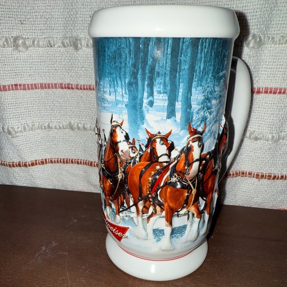 Budweiser Holiday Stein Collection Box - Red and Gold - Picture 3 of 13